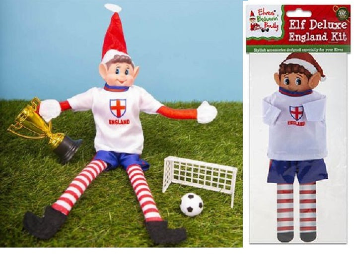 Toyland® Novelty England Football Outfit for Elf Toys - Accessori di Abbigliamento per Elfi di Natale - Coppa del Mondo Toyland® Novelty England Football Outfit for Elf Toys - Accessori di Abbigliamento per Elfi di Natale - Coppa del Mondo